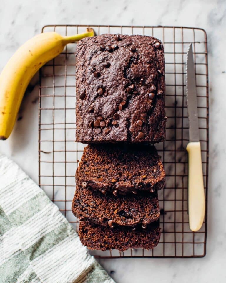 Healthy Chocolate Banana Bread Recipe