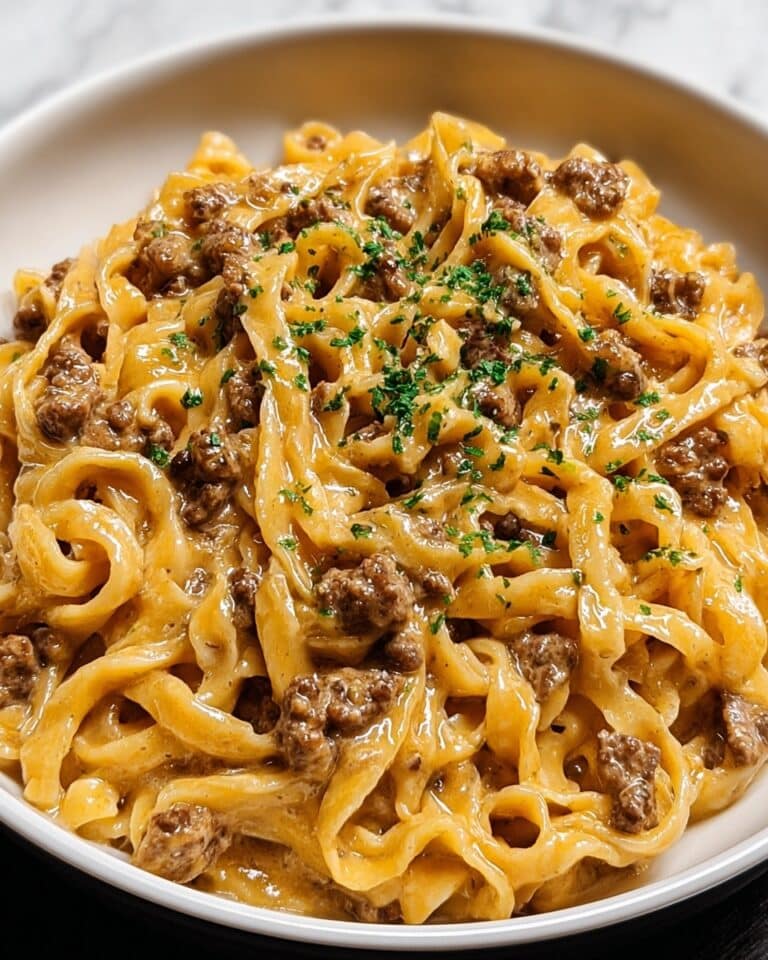 One-Pot Creamy Beef and Garlic Butter Pasta Recipe