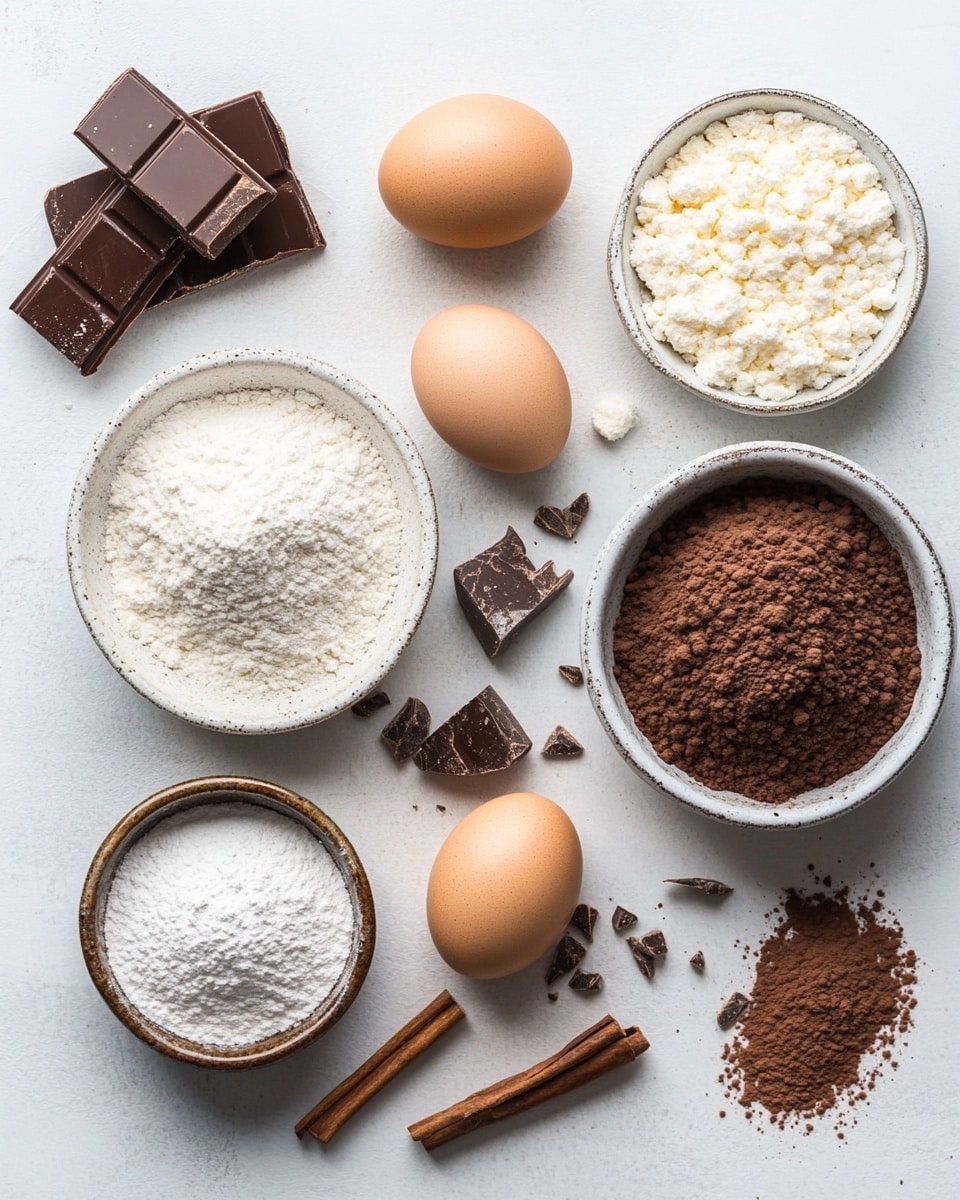 A stack of five round chocolate cookies is shown, each cookie thick and covered entirely with a layer of white powdered sugar that cracks to reveal the dark brown cookie underneath. The top cookie is broken in half, showing a moist, dense chocolate inside with a rough texture. The stack is placed on a white marbled surface, with some powdered sugar scattered around. The background is blurred, highlighting the cookies in sharp focus. photo taken with an iphone --ar 4:5 --v 7