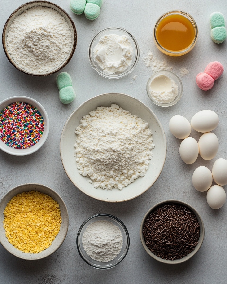 A stack of six round cookies sits on a white marbled surface with a white plate nearby holding more cookies. Each cookie has three color sections: pink, green, and yellow, each with a soft, slightly bumpy texture. Dark chocolate chips are scattered across all parts of the cookies, creating small dark spots. A pink and white checkered cloth is in the blurred background. The cookies look thick and soft. photo taken with an iphone --ar 4:5 --v 7