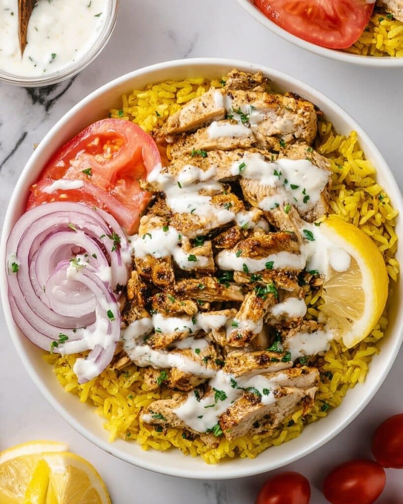Slow Cooker Chicken Shawarma with Yogurt Sauce Recipe