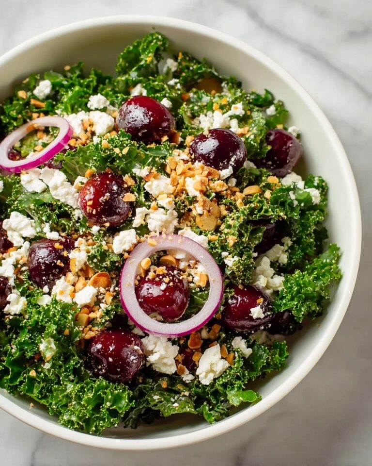 Kale Cherry Salad with Goat Cheese Recipe