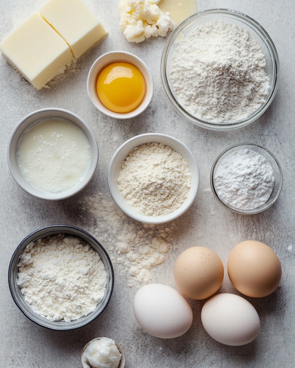 The image shows a close-up of three thick, fluffy golden pancakes stacked slightly unevenly on a white plate. The pancakes have a soft and airy texture with a light, crispy edge. Maple syrup is being poured over the top pancake, creating a glossy, sticky glaze that drips down the side. Around the pancakes, there are fresh red raspberries and dark blue blueberries dusted lightly with powdered sugar, adding a vibrant pop of color. The plate is placed on a white marbled surface. photo taken with an iphone --ar 4:5 --v 7
