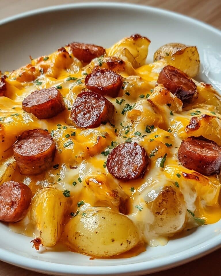 Cheesy Ranch Potatoes and Smoked Sausage Recipe