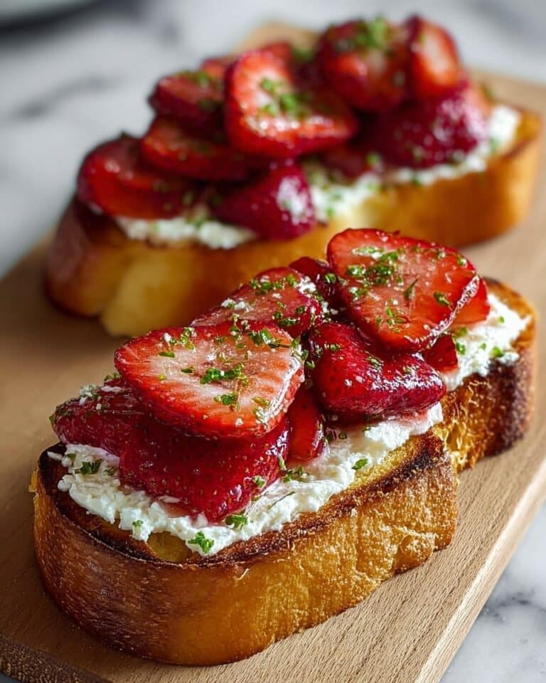 Roasted Strawberry Whipped Ricotta Toast Recipe