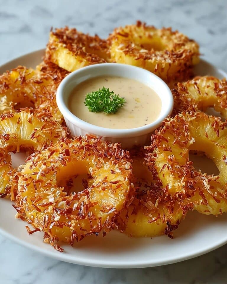 Rum-Soaked Fried Pineapple with Cream Cheese Dipping Sauce Recipe