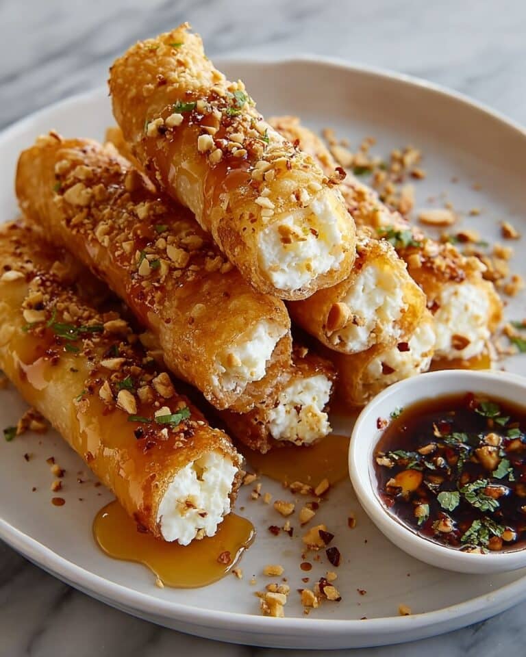 Indulgent Oven Fried Feta Rolls with Chili Honey Recipe