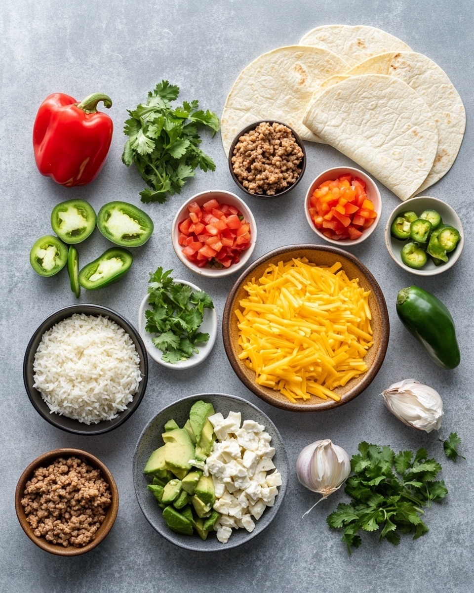 A close-up view of a burrito cut in half showing three main filling layers inside a soft, thin, light beige tortilla. The outermost layer is green guacamole with a smooth texture. The middle layer consists of yellow lentils that are soft and slightly mashed. The innermost layer near the top is a mix of cooked chunks of light brown seasoned tofu or meat, and visible black beans scattered throughout. The burrito is held by a woman's hand with a ring visible on her finger, against a white marbled surface. In the blurry background, there is a white bowl filled with green guacamole and some round chips. photo taken with an iphone --ar 4:5 --v 7