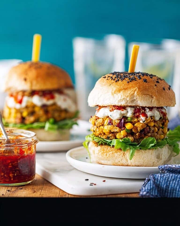 Corn Fritter and Fried Egg Breakfast Burger Recipe