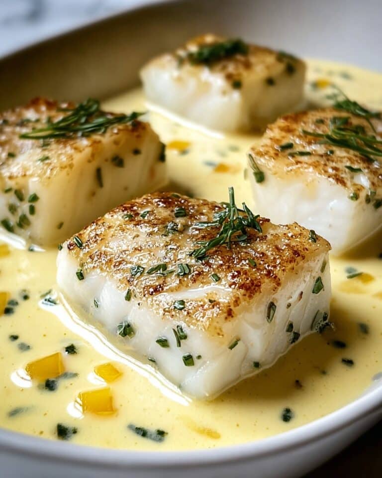 Baked Cod in Coconut Lemon Cream Sauce Recipe
