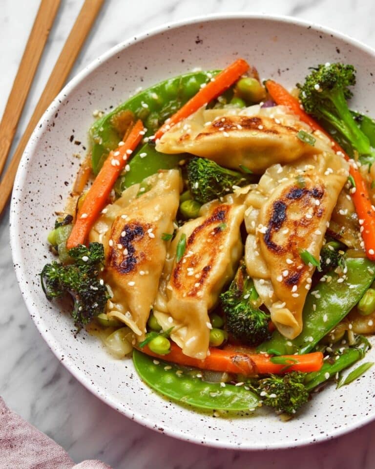 Potsticker and Veggie Stir-Fry Recipe