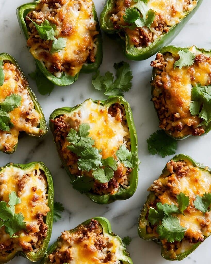 Beef and Rice Stuffed Poblano Peppers Recipe
