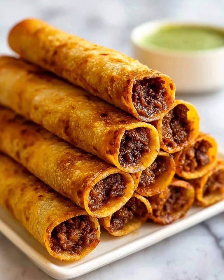 Cheesy Beef Baked Taquitos Recipe