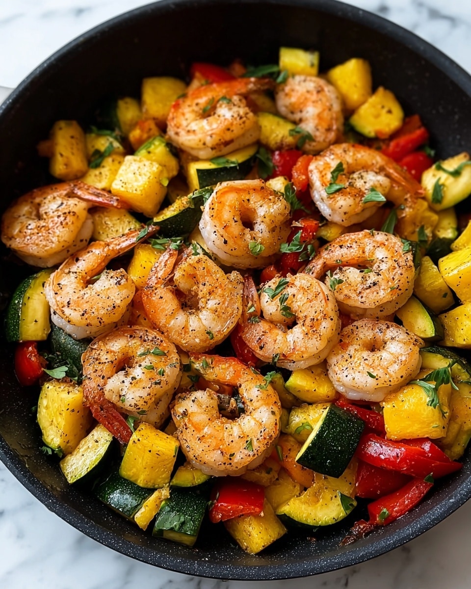 Easy Shrimp Vegetable Skillet Recipe
