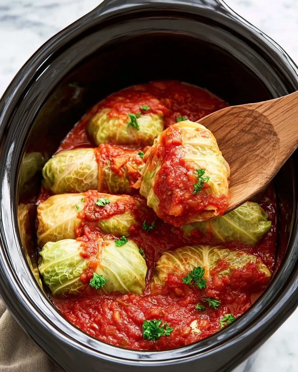 Slow Cooker Cabbage Rolls with Pork Recipe