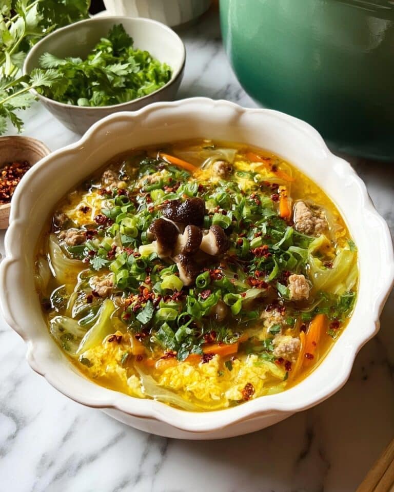 Cozy One-Pot Egg Roll Soup with Green Onions and Ginger Recipe