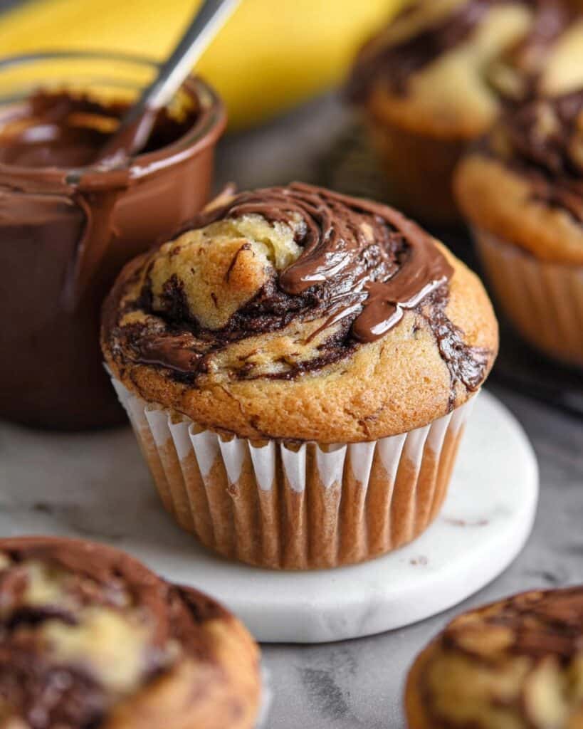 Nutella Banana Swirl Muffins Recipe