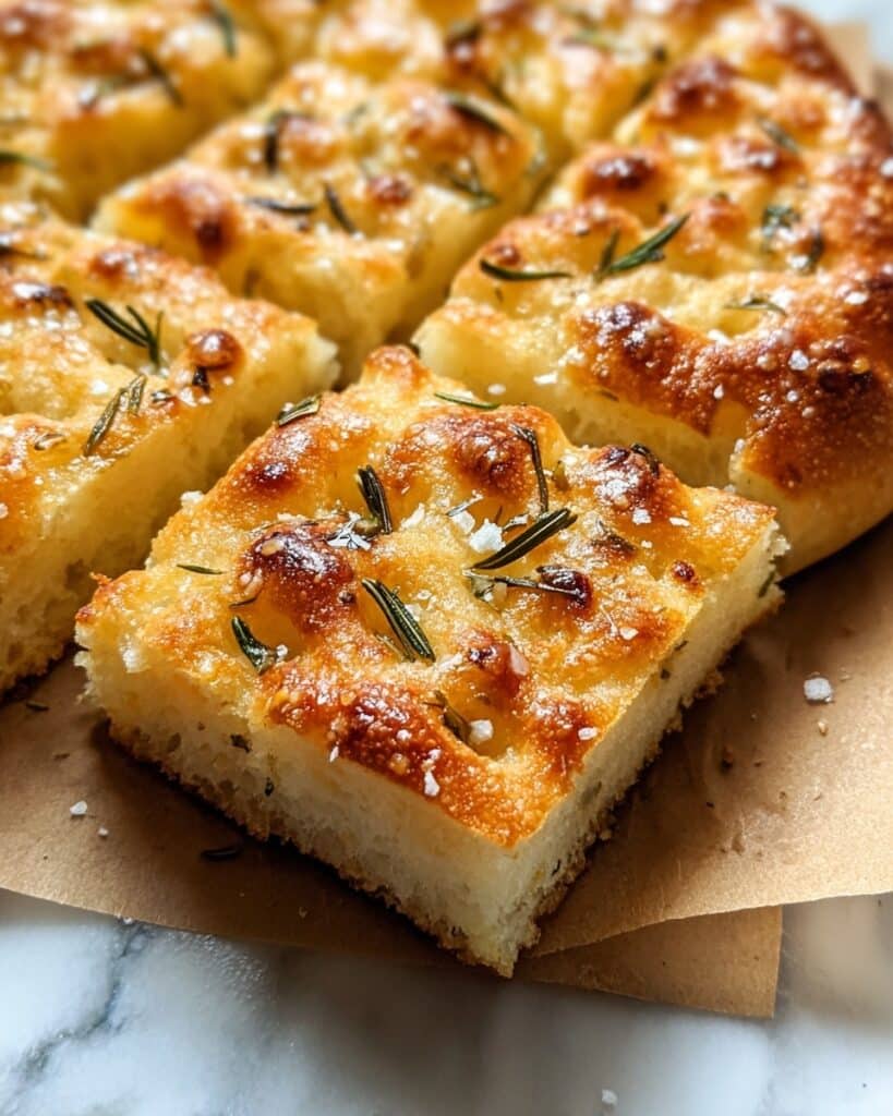 Crispy and Cheesy Garlic Parmesan Focaccia Bread Recipe