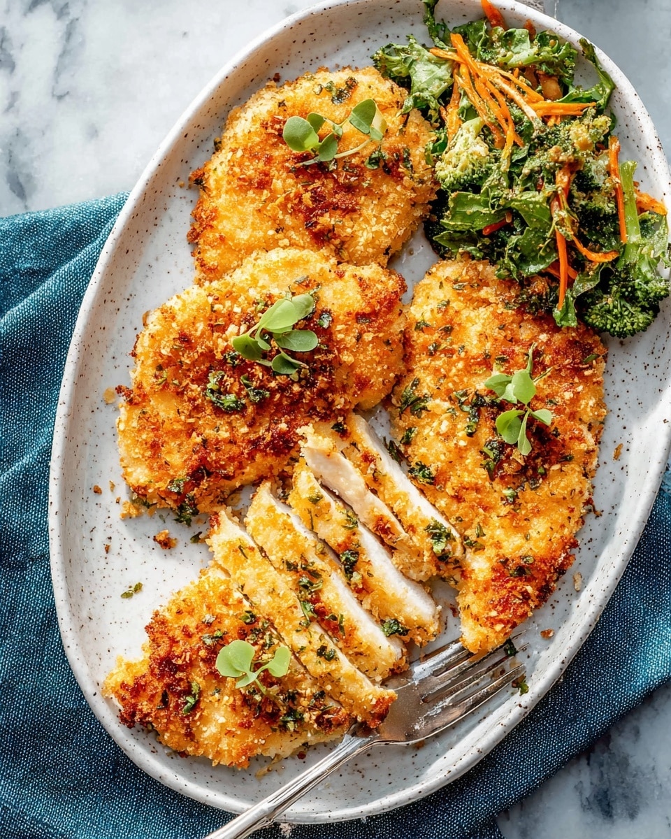 Baked Ranch Chicken with Parmesan and Panko Recipe