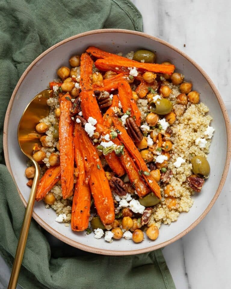 One-Pan Roasted Carrot and Chickpea Bowl Recipe