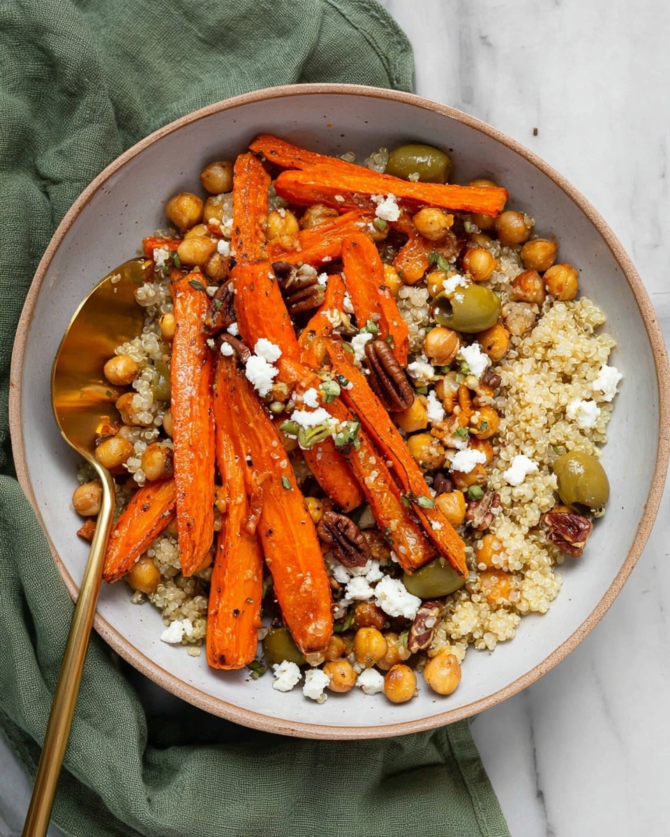 One-Pan Roasted Carrot and Chickpea Bowl Recipe