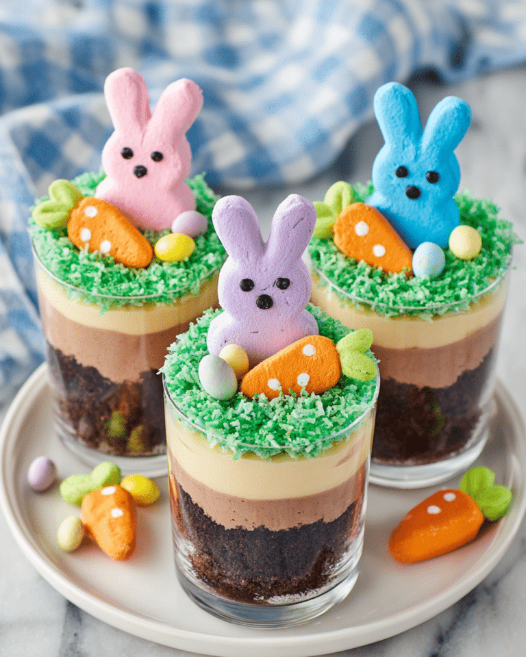 Easter Pudding Dirt Cups Recipe