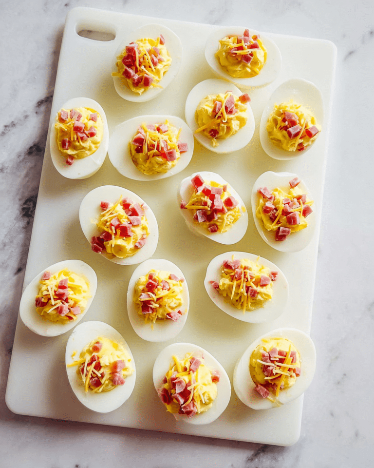 Ham and Cheese Deviled Eggs for Easter Recipe