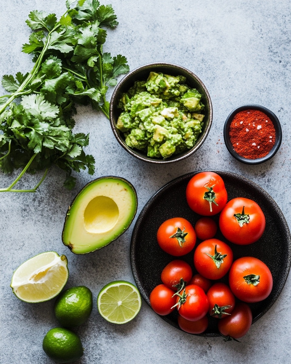 A white plate holds a grilled chicken piece as the base layer, with clear dark grill marks, a slightly charred texture, and sprinkled with chopped green herbs. On top, there are slices of avocado filled with melted white cheese, also showing dark grill marks and drizzled with a shiny dark sauce. Scattered around the chicken and avocado are whole, grilled cherry tomatoes with a bright red color and slight charring. The background is a white marbled texture. photo taken with an iphone --ar 4:5 --v 7