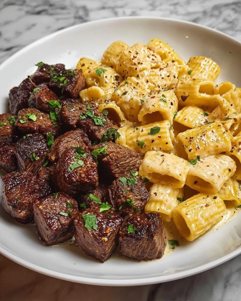 Garlic Butter Steak Rigatoni (Easy & Creamy Family Favorite) Recipe