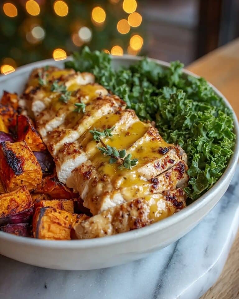 Easy Maple Dijon Chicken Bowl with Sweet Potatoes Recipe