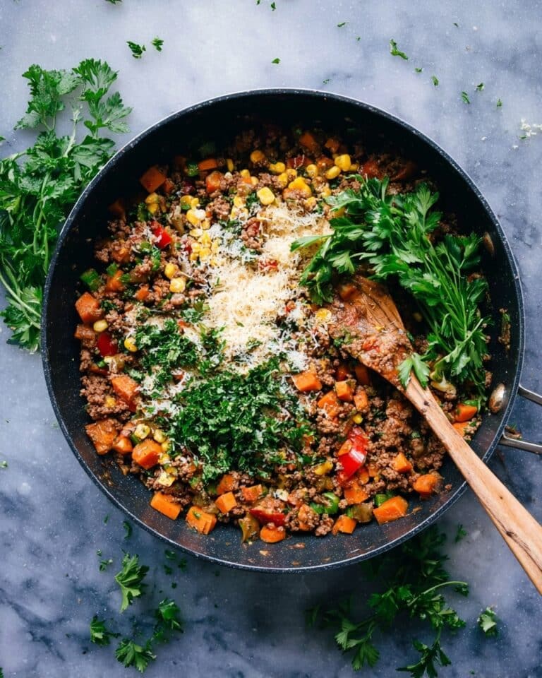 Sausage and Veggie Skillet with Parmesan Recipe
