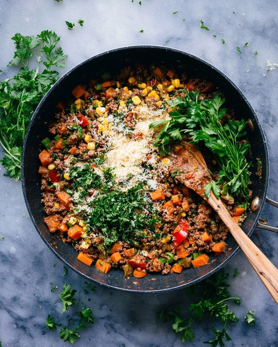 Sausage and Veggie Skillet with Parmesan Recipe
