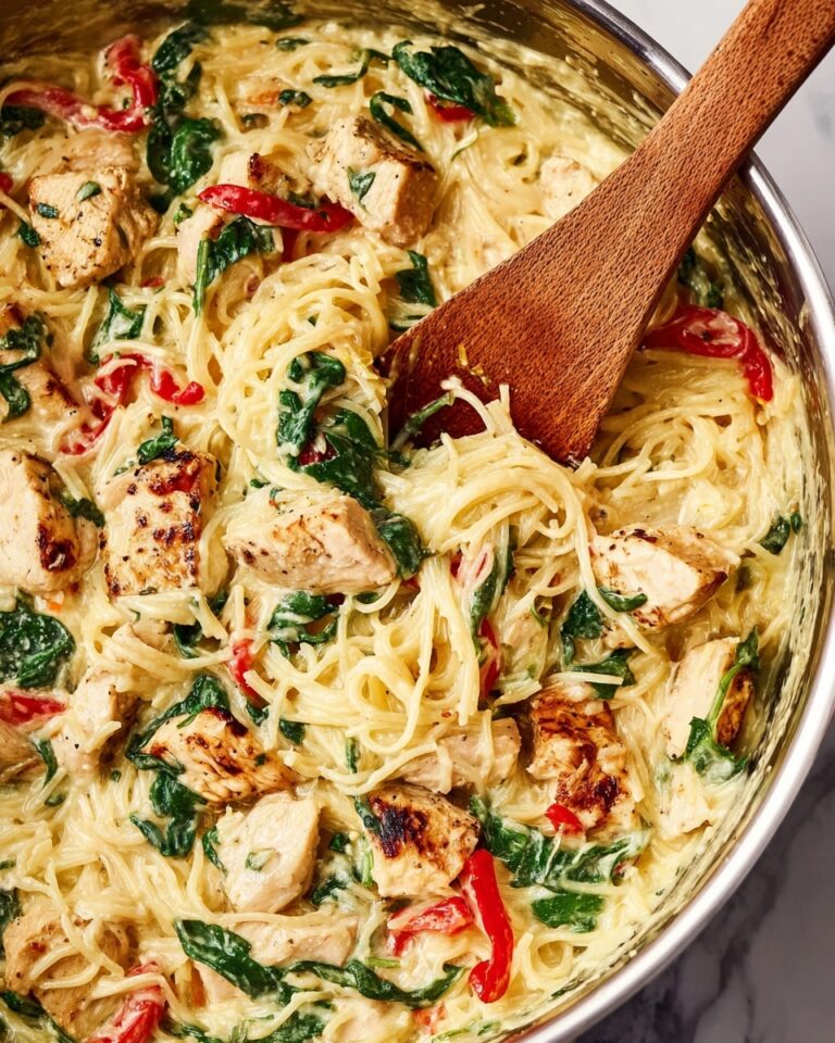 Spaghetti Squash Cacio e Pepe with Chicken, Sun-Dried Tomatoes, and Spinach Recipe