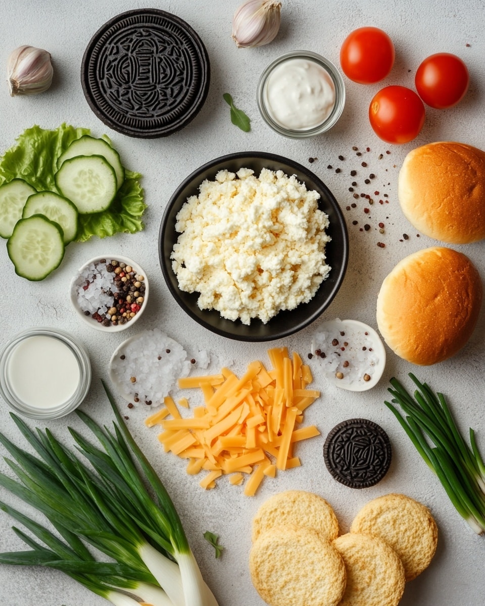 The image shows four chicken sandwiches on a white marbled surface, each sandwich placed on a white bun with a golden-brown top. The closest sandwich has a crispy, golden fried chicken layer on the bottom, topped with green leafy lettuce, a thick slice of red tomato, and thin rings of red onion, finished with a small green basil leaf on top. The other three sandwiches in the background also have fried chicken with red onion and basil on white buns, partially visible with blurred green leaves around. The sandwiches are placed on a wooden tray that contrasts with the white marbled surface beneath. photo taken with an iphone --ar 4:5 --v 7
