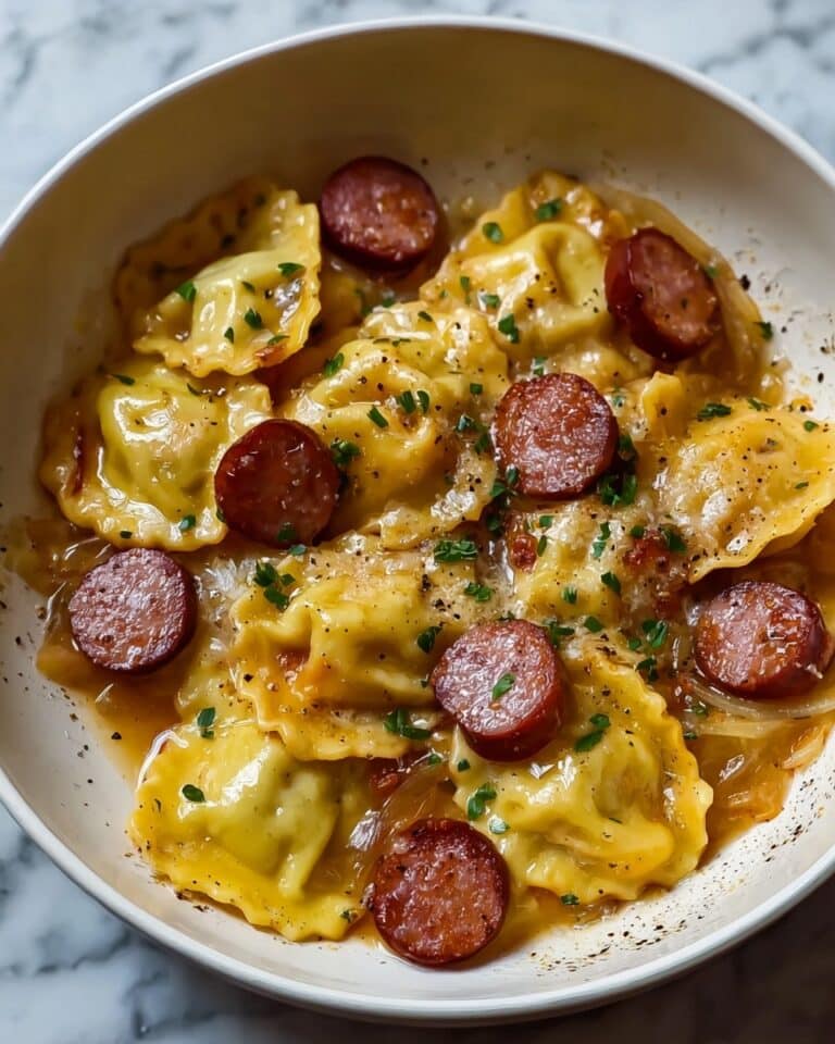 Crockpot Pierogi Casserole with Kielbasa Recipe