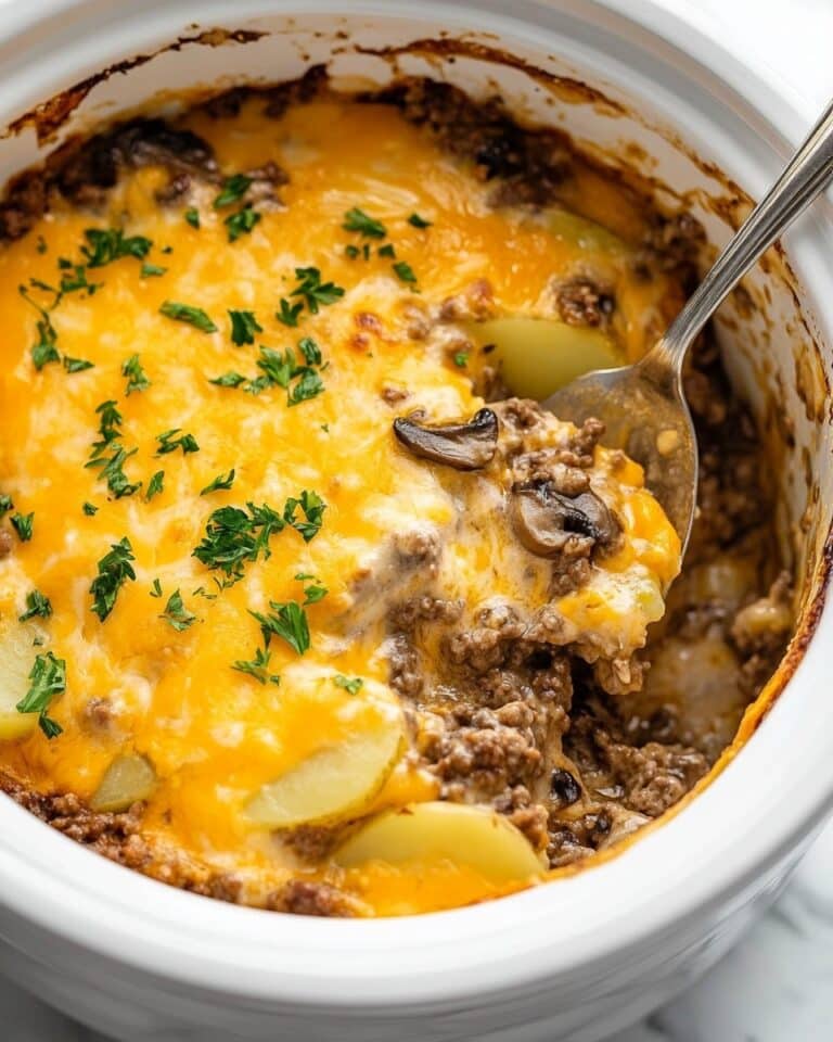 Slow Cooker Ground Beef and Potatoes Casserole Recipe
