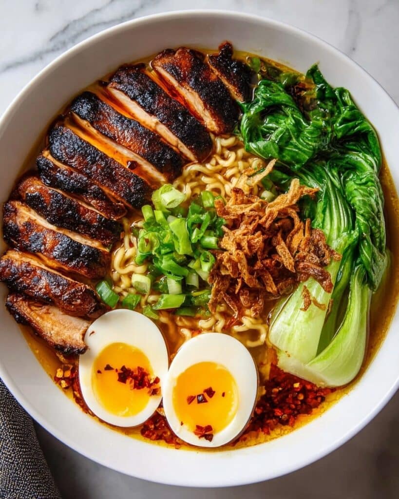 Creamy Garlic Chicken Ramen Recipe