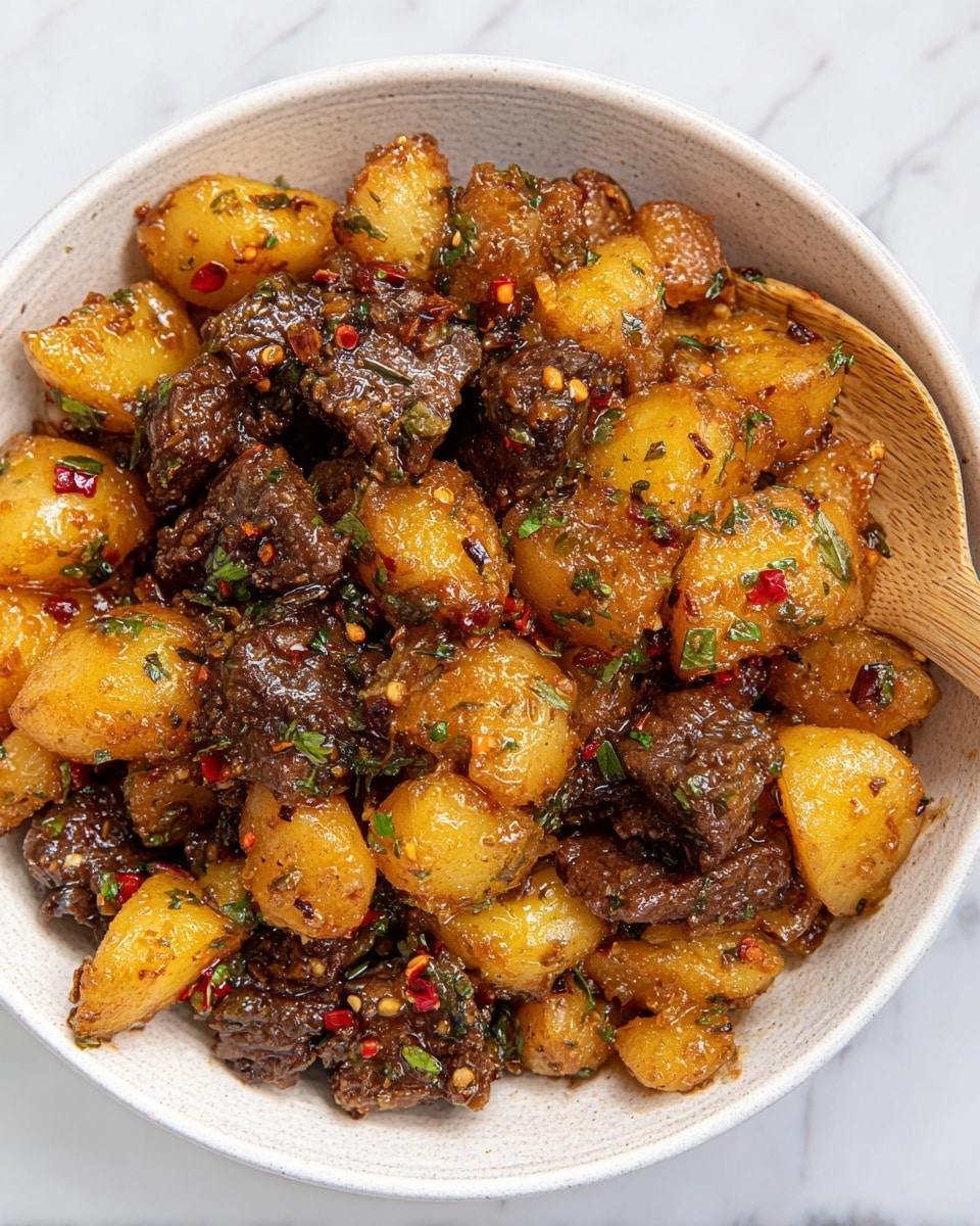 Garlic Butter Steak Bites and Potatoes Recipe