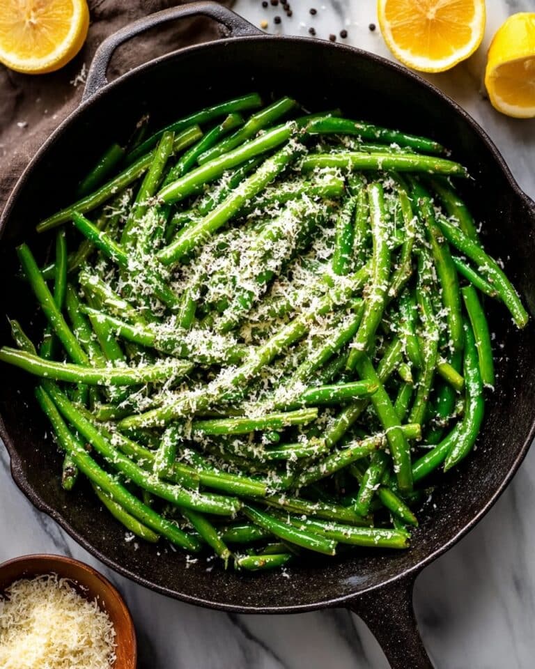Crispy Garlic Parmesan Green Beans Recipe