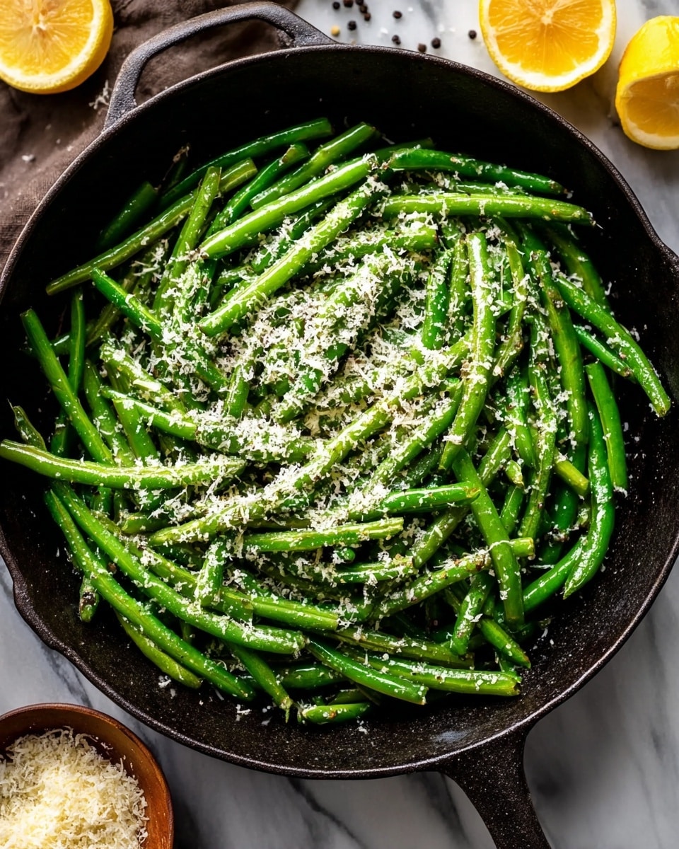 Crispy Garlic Parmesan Green Beans Recipe
