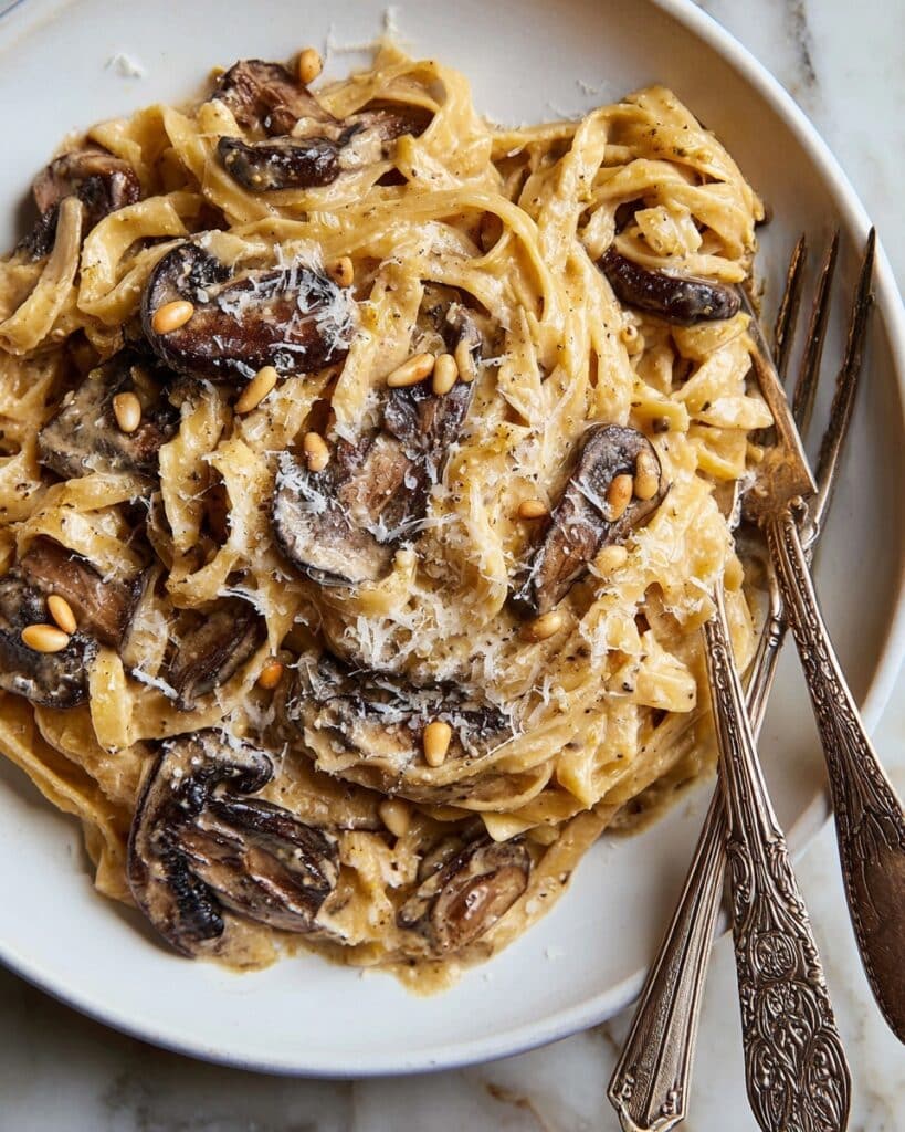 Caramelized Leek and Mushroom Gruyere Pasta Recipe