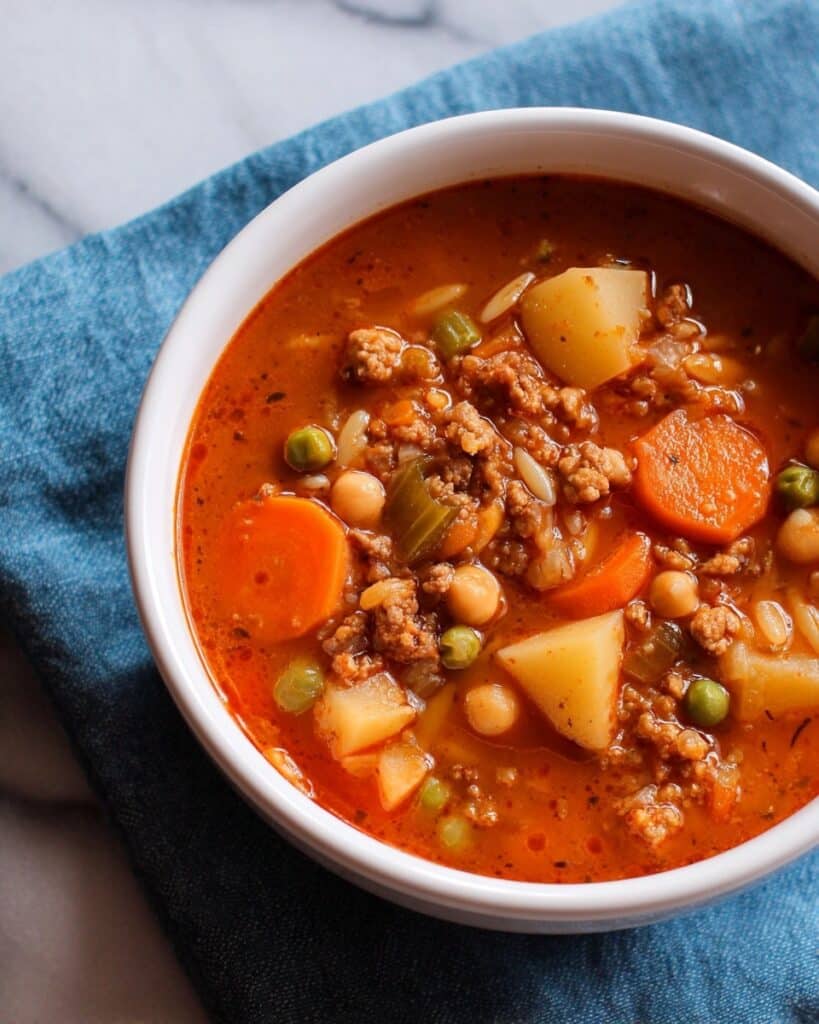 Hearty Stone Soup with Vegetables and Chicken Recipe