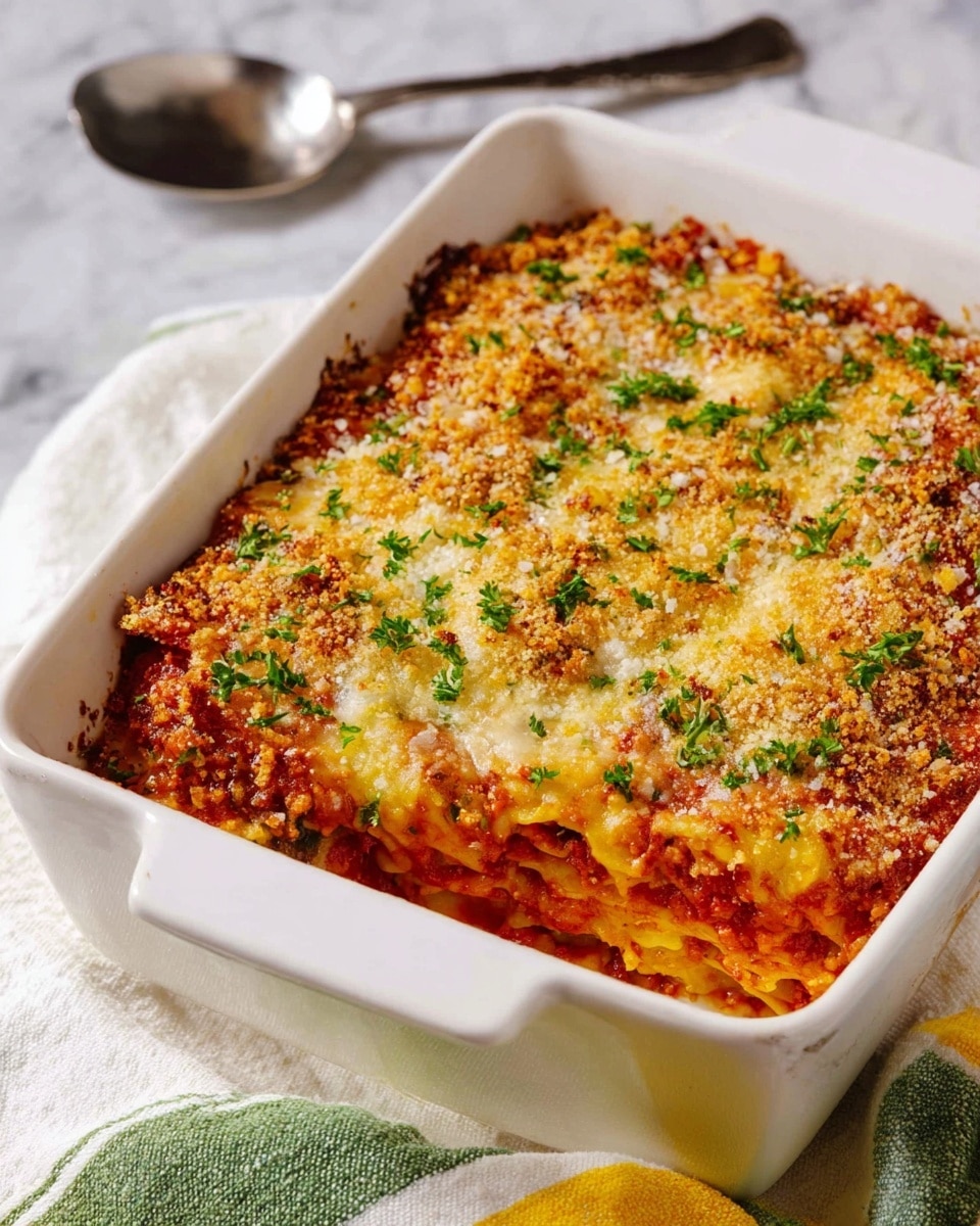 Cheesy Italian Sausage Ravioli Bake Recipe