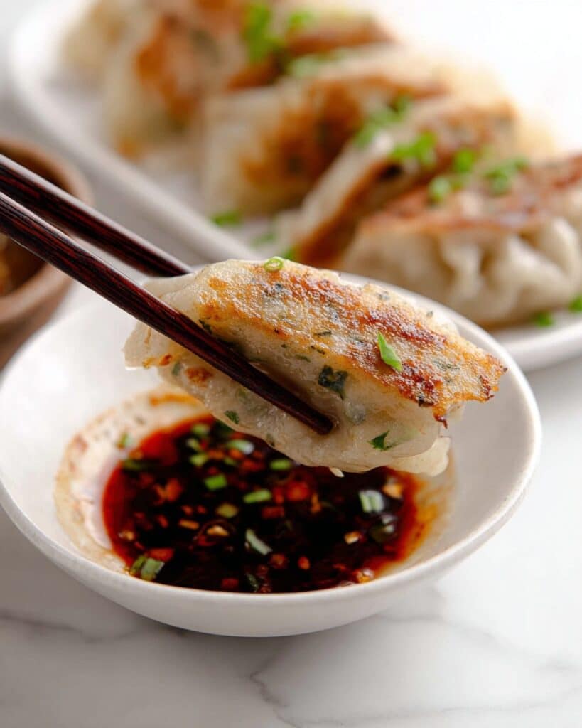 Rice Paper Chicken Dumplings with Spicy Dipping Sauce Recipe