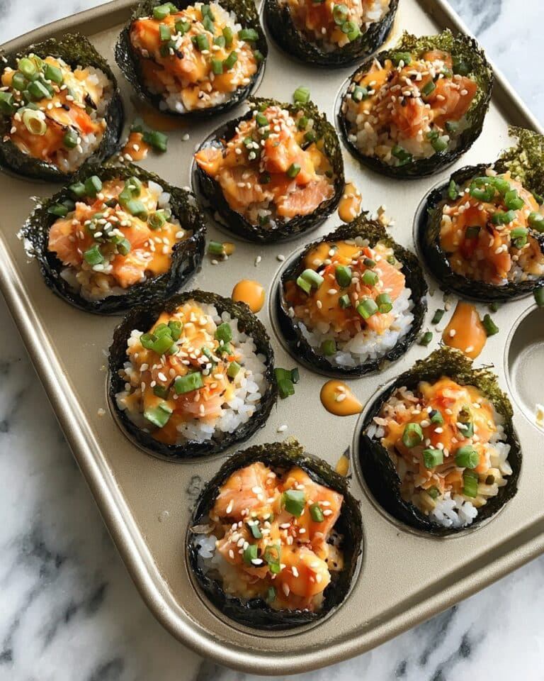 Easy Baked Salmon Sushi Cups (Viral Recipe) Recipe