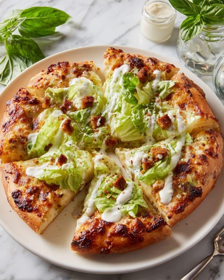 Chicken Caesar Salad Pizza Recipe