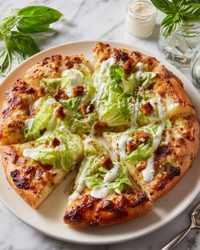 Chicken Caesar Salad Pizza Recipe