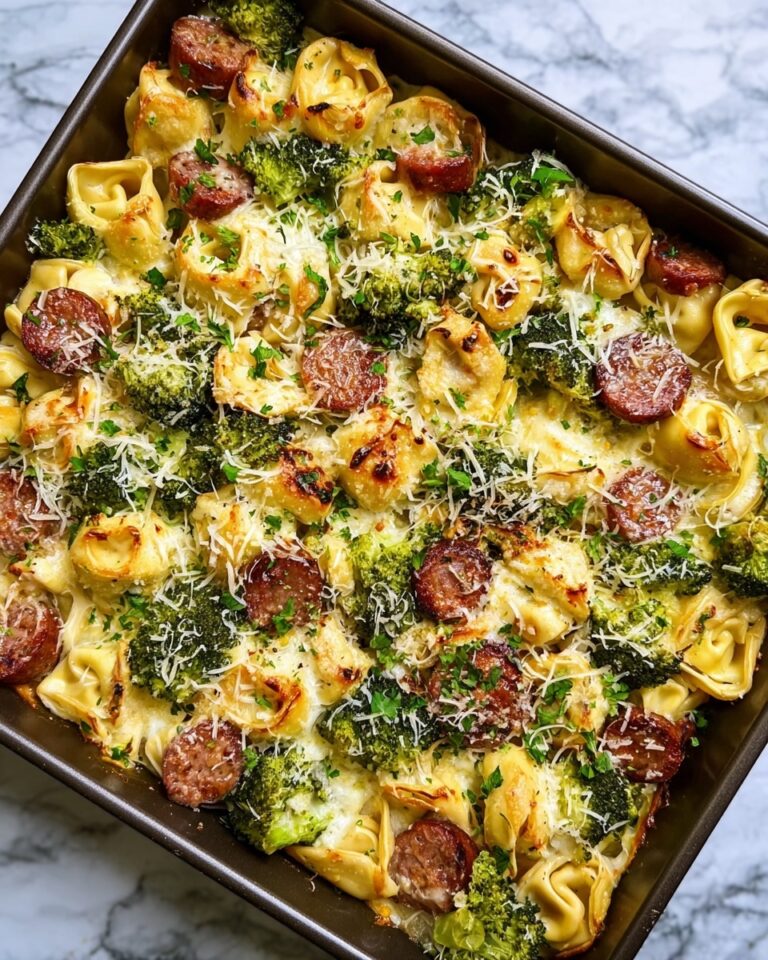 Sheet Pan Broccoli Tortellini Bake Recipe