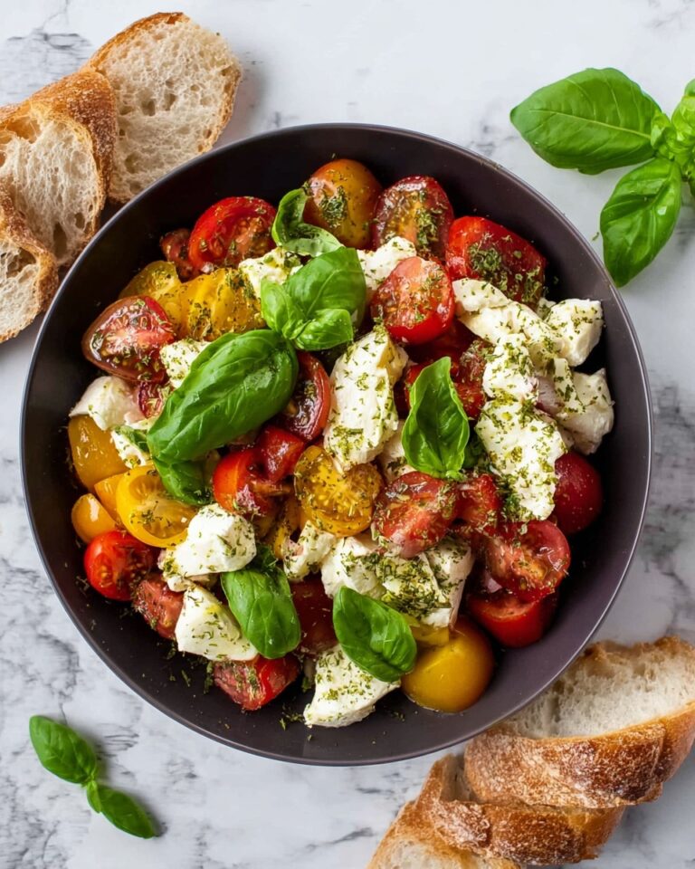 Caprese Salad with Cherry Tomatoes and Fresh Mozzarella Recipe