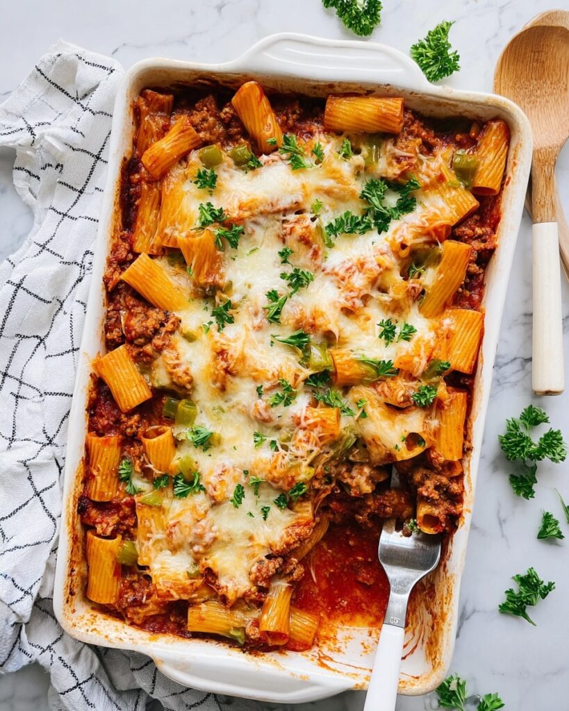 Cheesy Italian Sausage Pasta Bake Recipe
